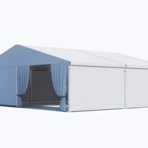 20'x40'x10 Gable End White Top