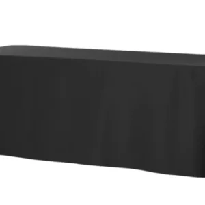 90"x156" Black Polyester Tablecloth