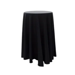 120" Black Polyester Tablecloth