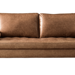 Brown Leather Loveseat 70"