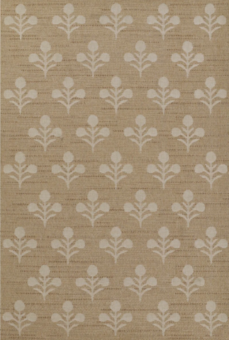 8'x10' Neutral Floral Rug